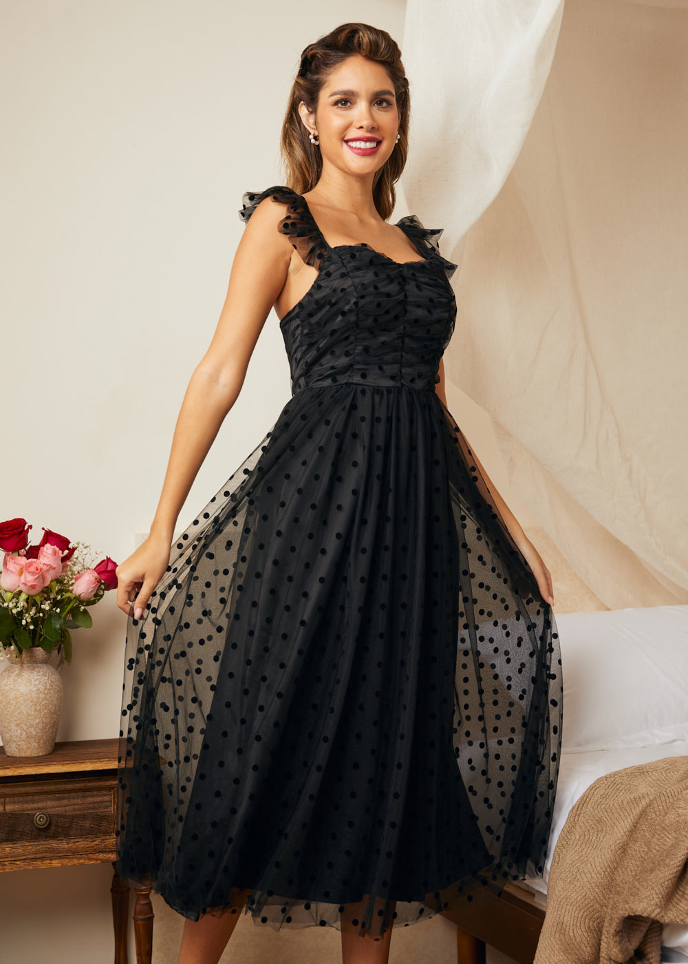 Midsummer Flutter Fit & Flare Dress