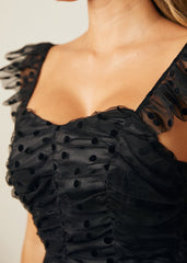 Midsummer Flutter Fit & Flare Dress