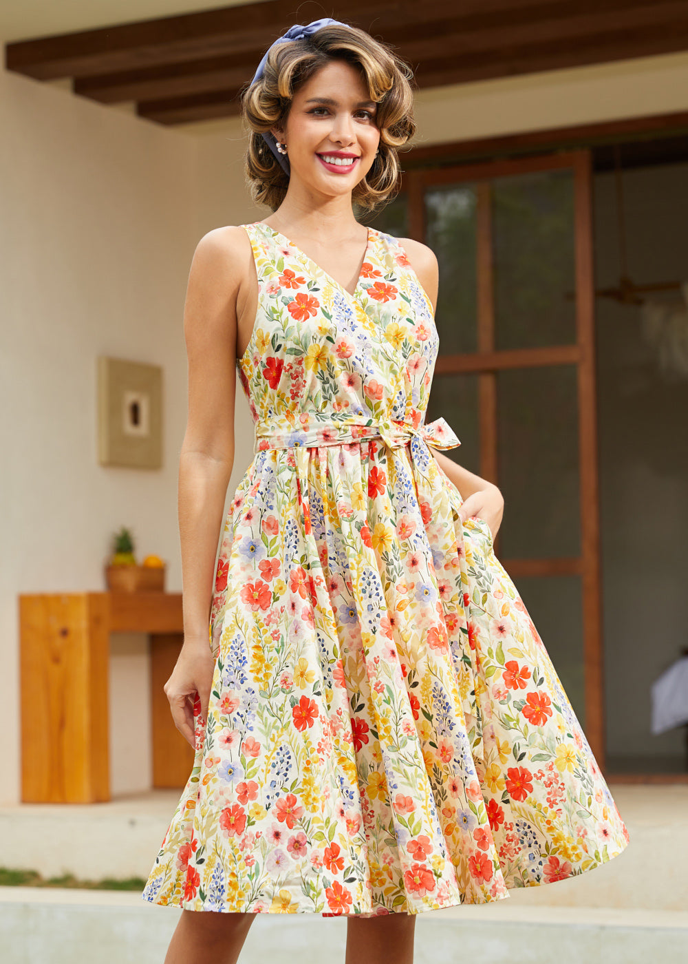 Instant Energy Faux-Wrap Dress