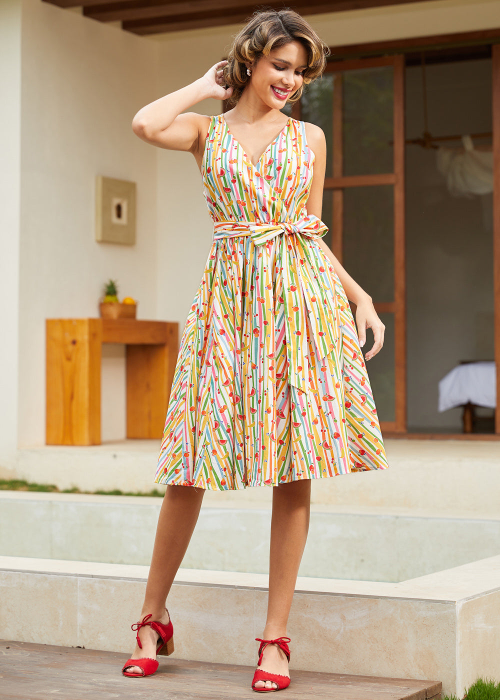 Instant Energy Faux-Wrap Dress