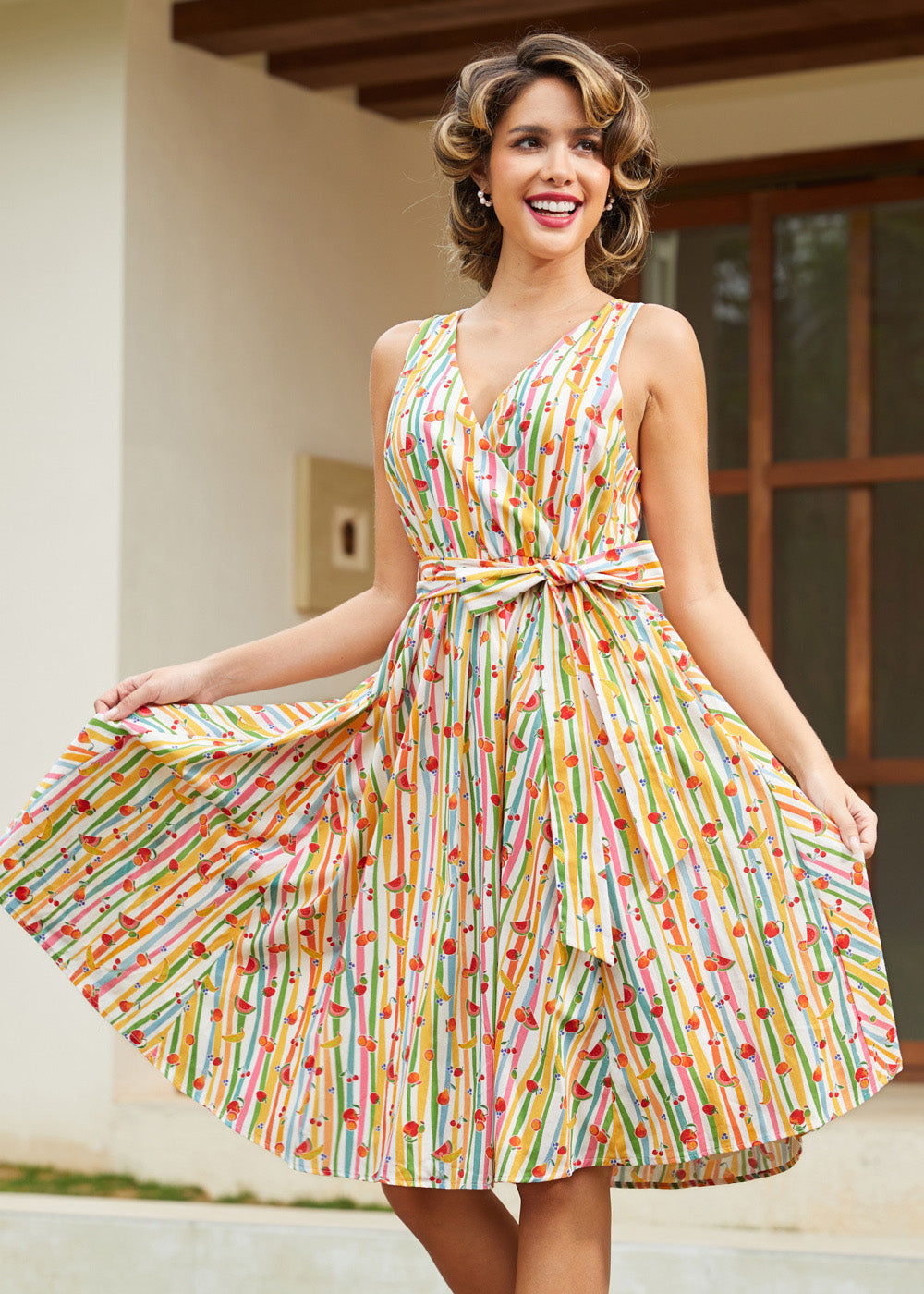 Instant Energy Faux-Wrap Dress