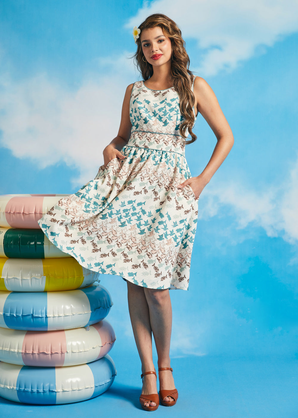 Ocean Air Fit & Flare Dress