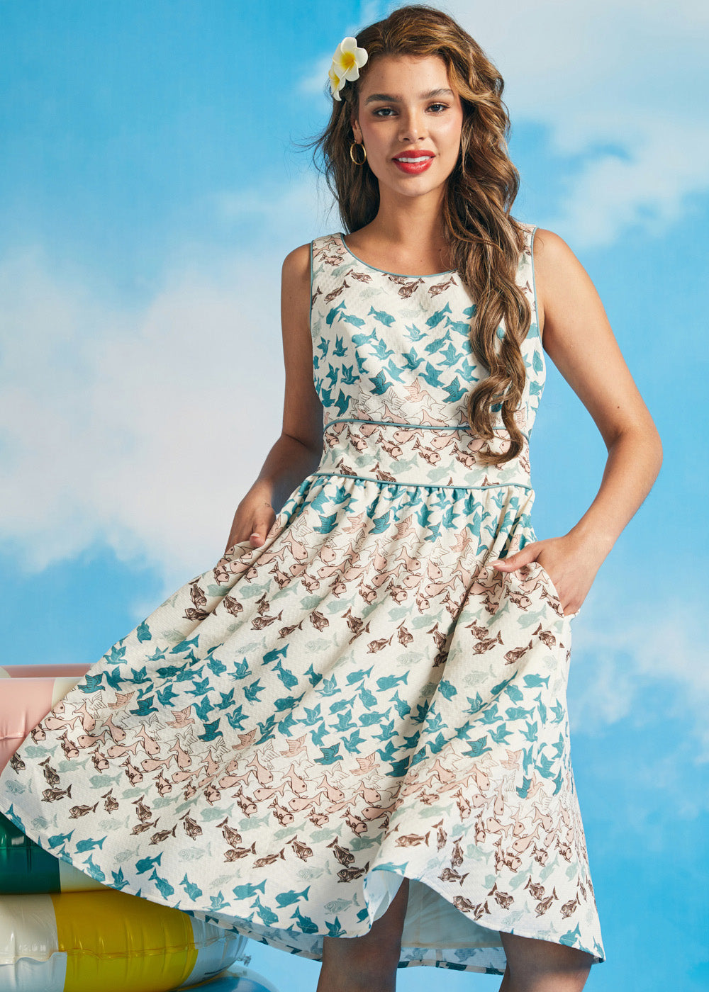 Ocean Air Fit & Flare Dress