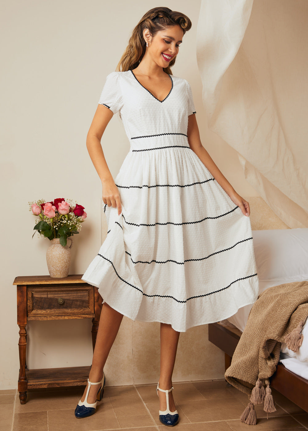 The Trim & Proper Midi Dress
