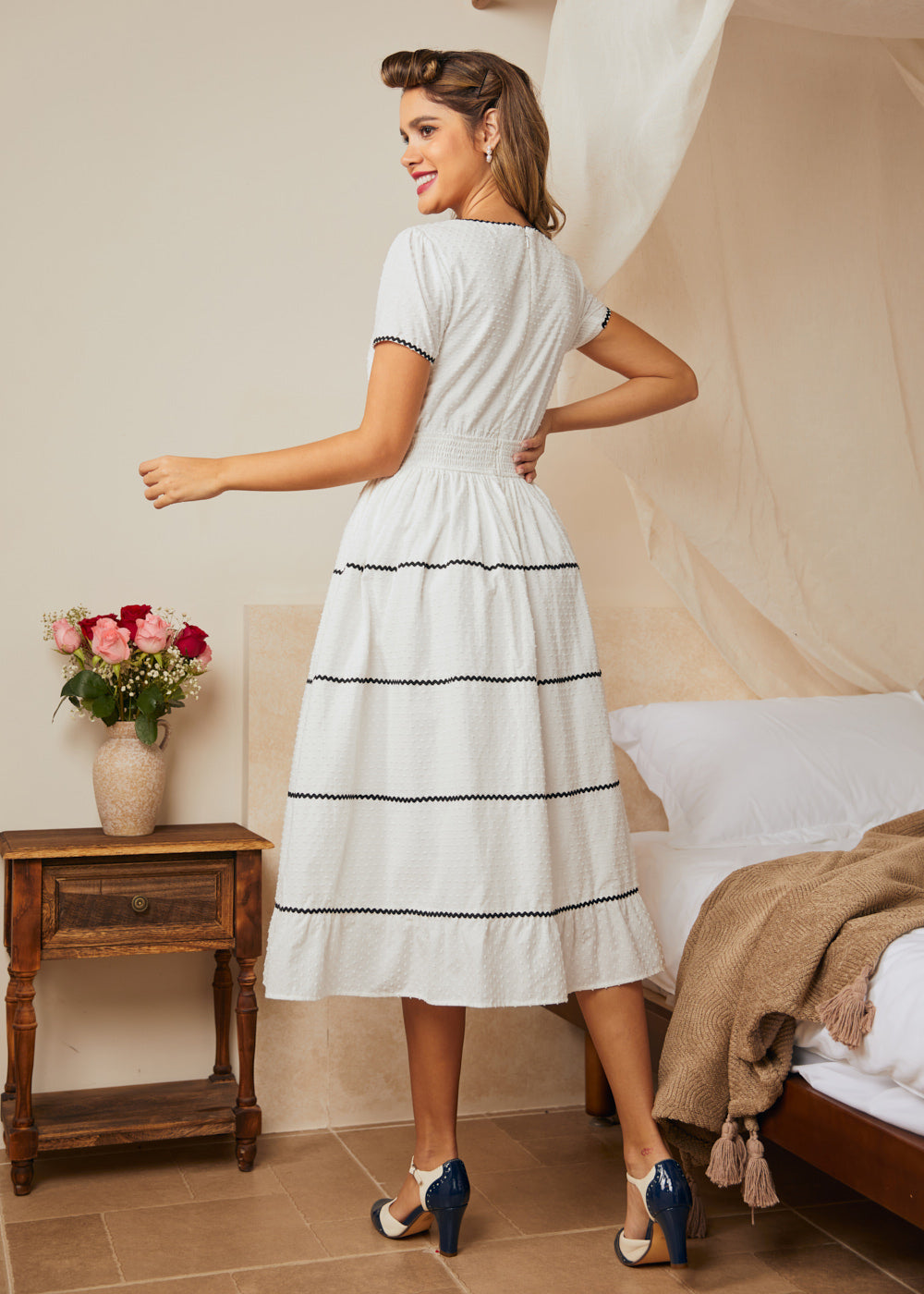 The Trim & Proper Midi Dress
