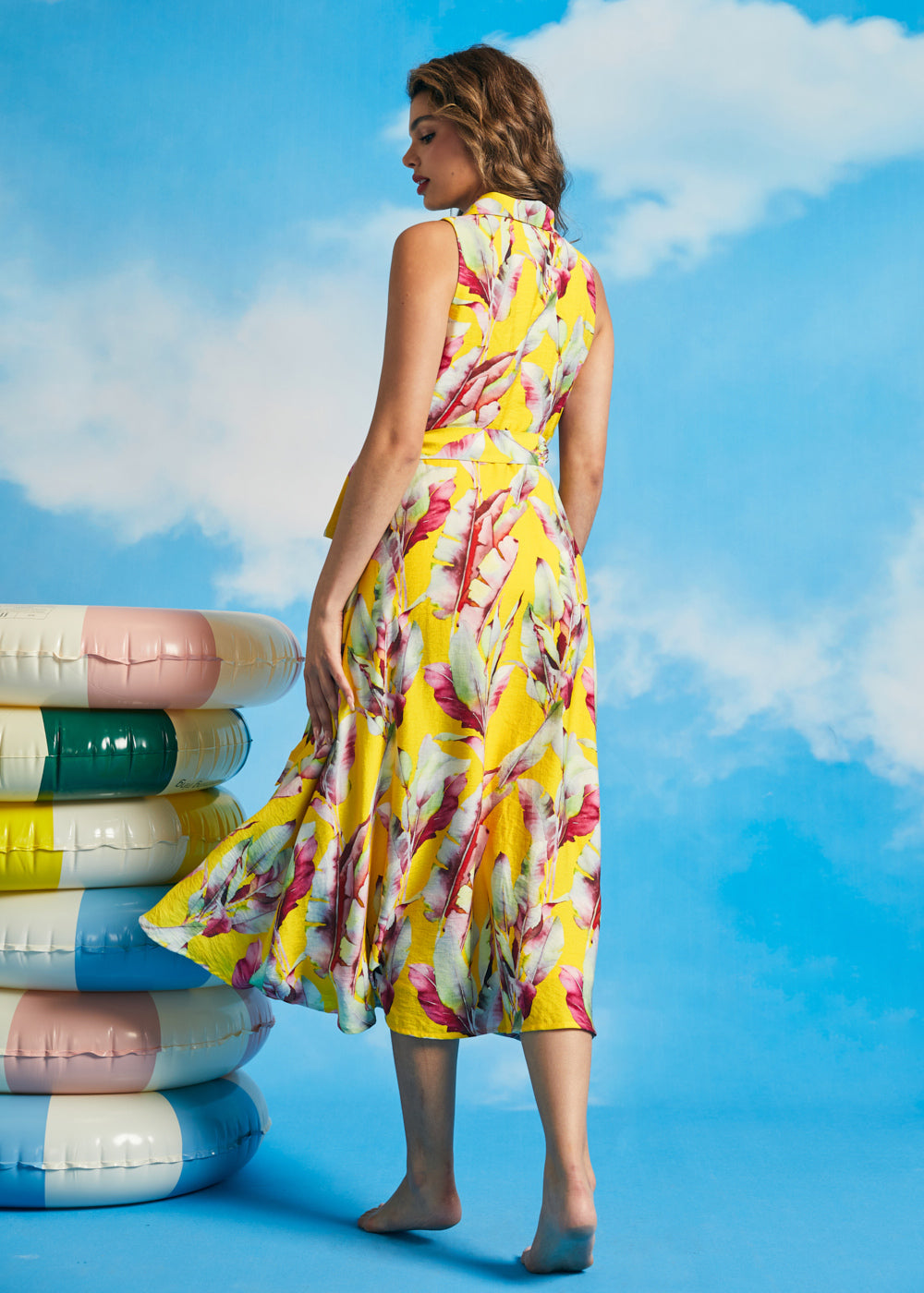 Sunlit Stroll Wrap Dress