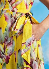 Sunlit Stroll Wrap Dress