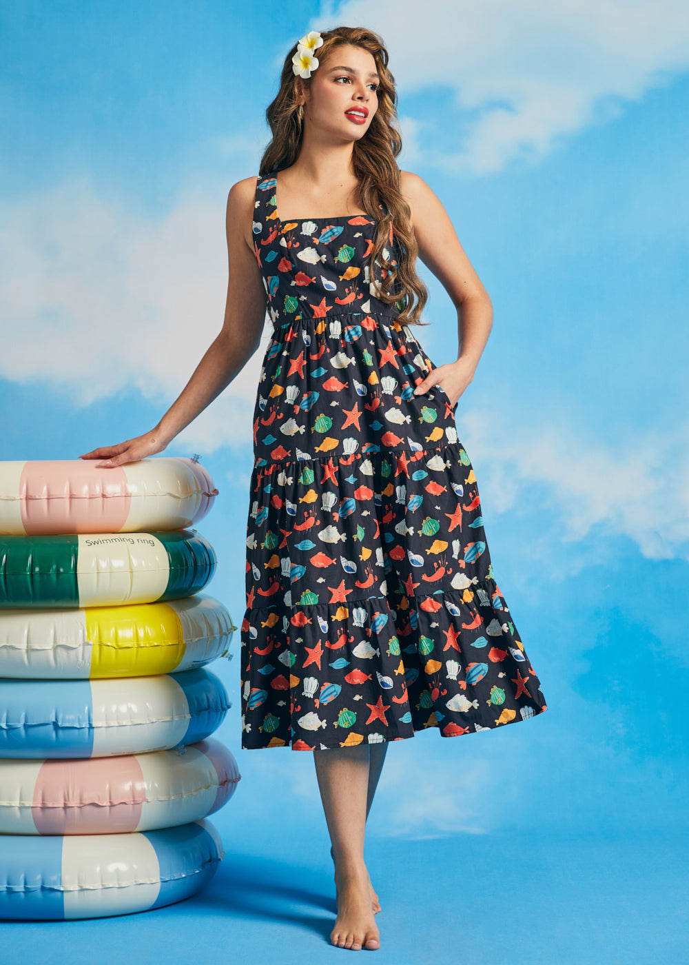 Summer Stroll Fit & Flare Dress
