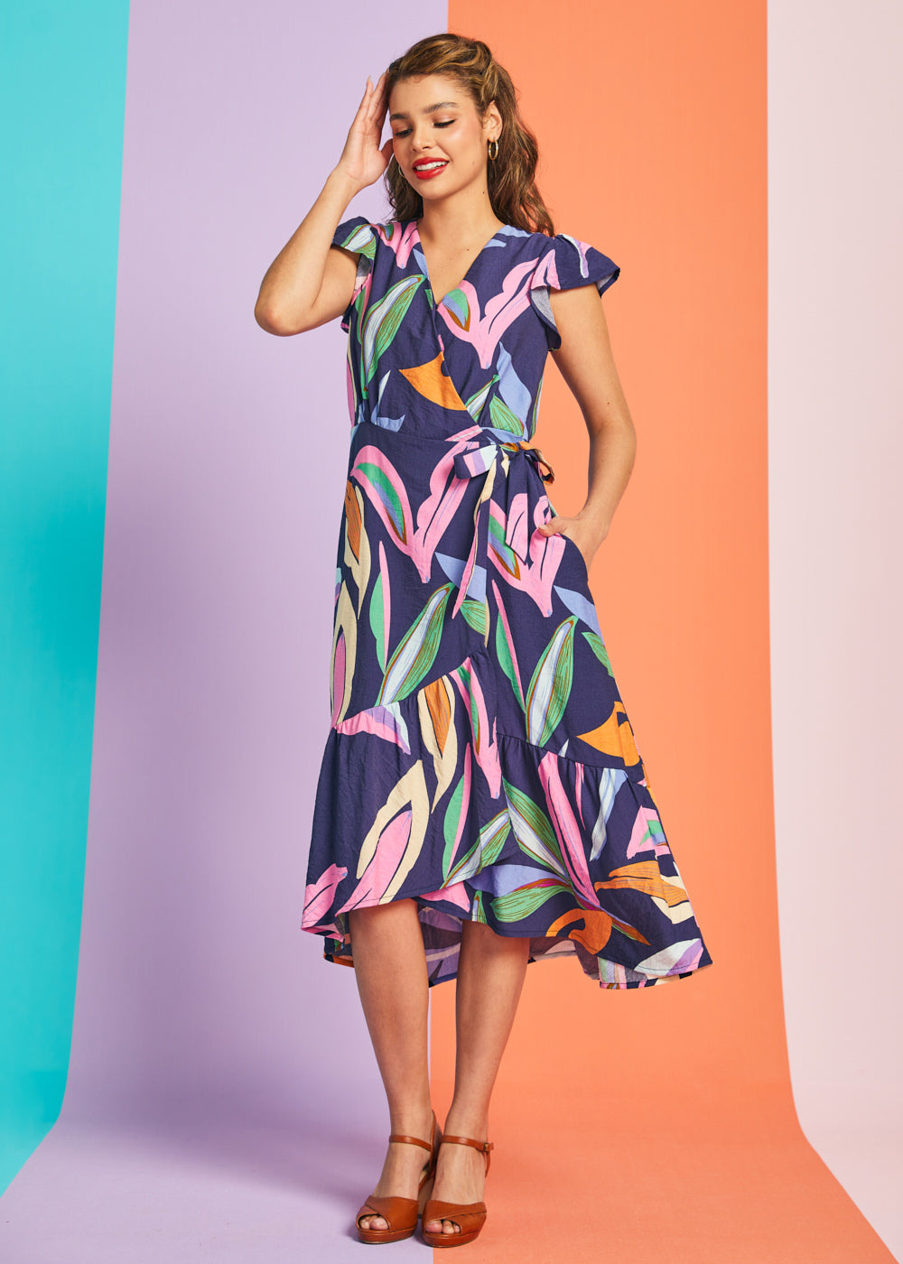 The Brushstroke Breeze Wrap Dress
