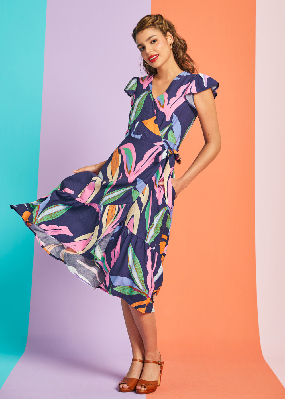 The Brushstroke Breeze Wrap Dress