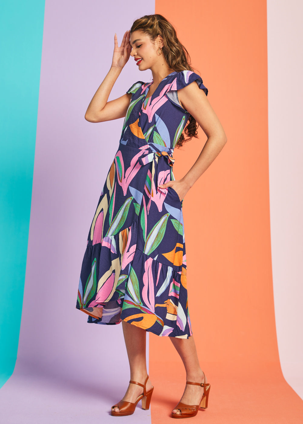 The Brushstroke Breeze Wrap Dress