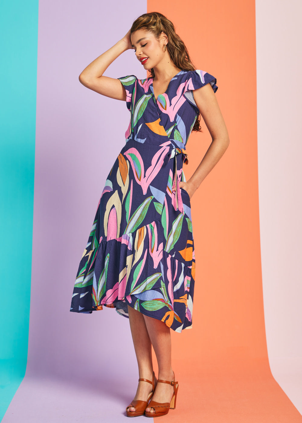 The Brushstroke Breeze Wrap Dress