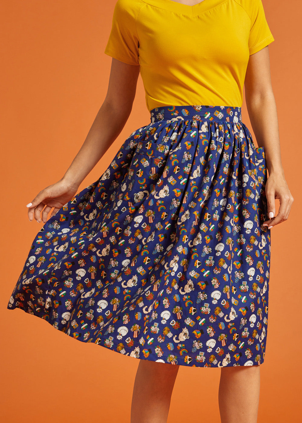ModCloth x Tamara Arcilla | The Songs of the Sea Midi Skirt