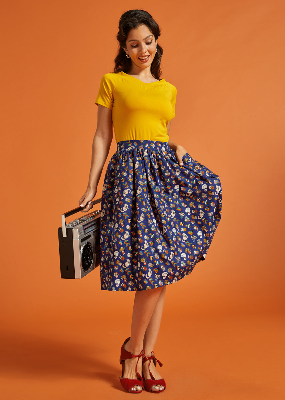 ModCloth x Tamara Arcilla | The Songs of the Sea Midi Skirt