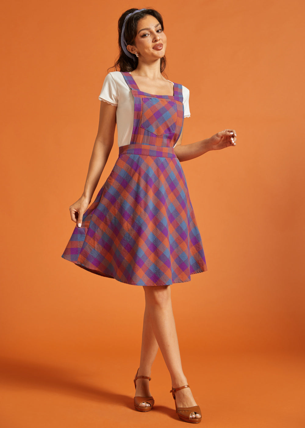Record Spinner Pinafore Dress