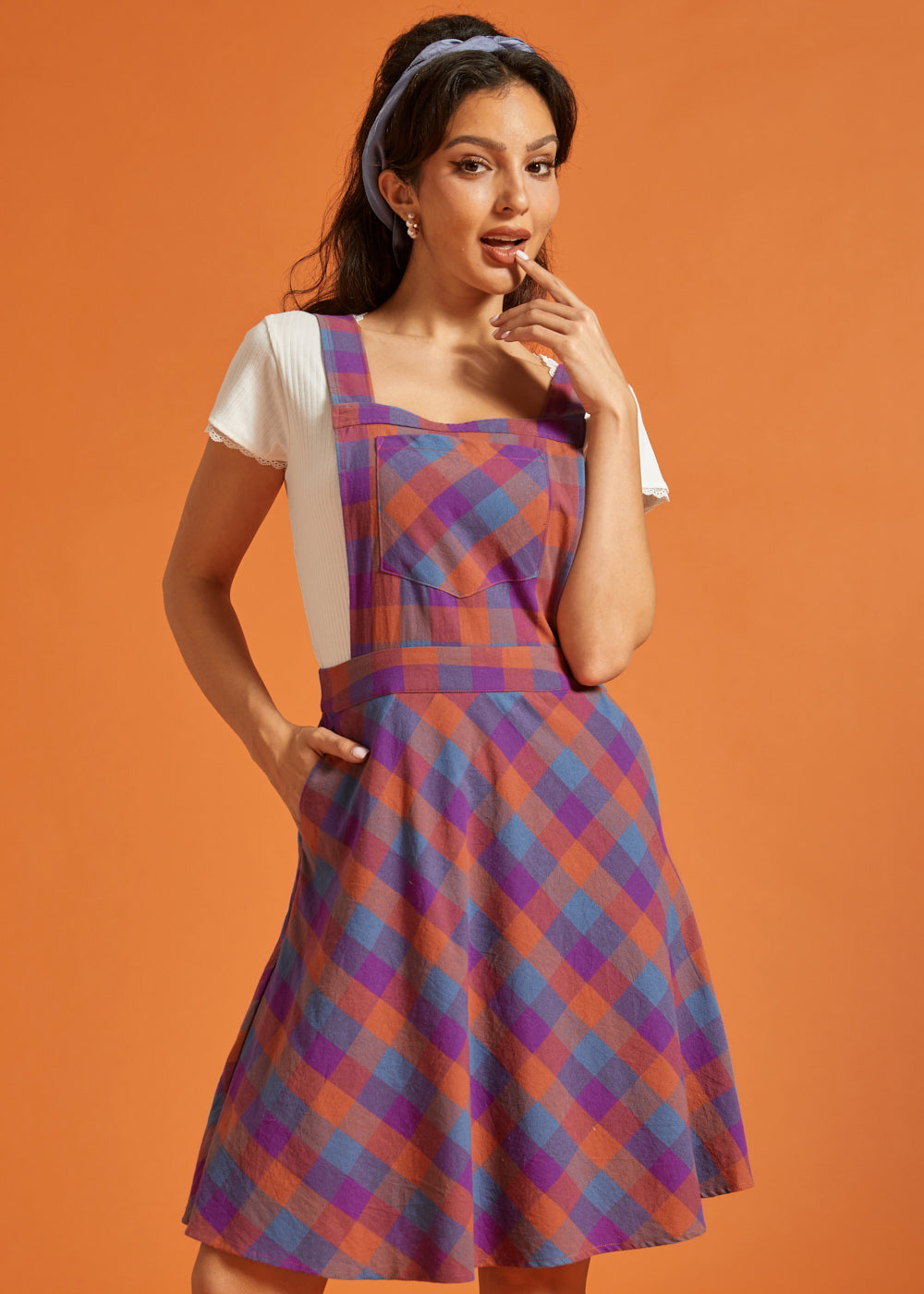 Record Spinner Pinafore Dress