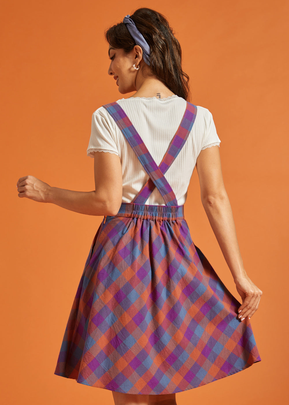 Record Spinner Pinafore Dress