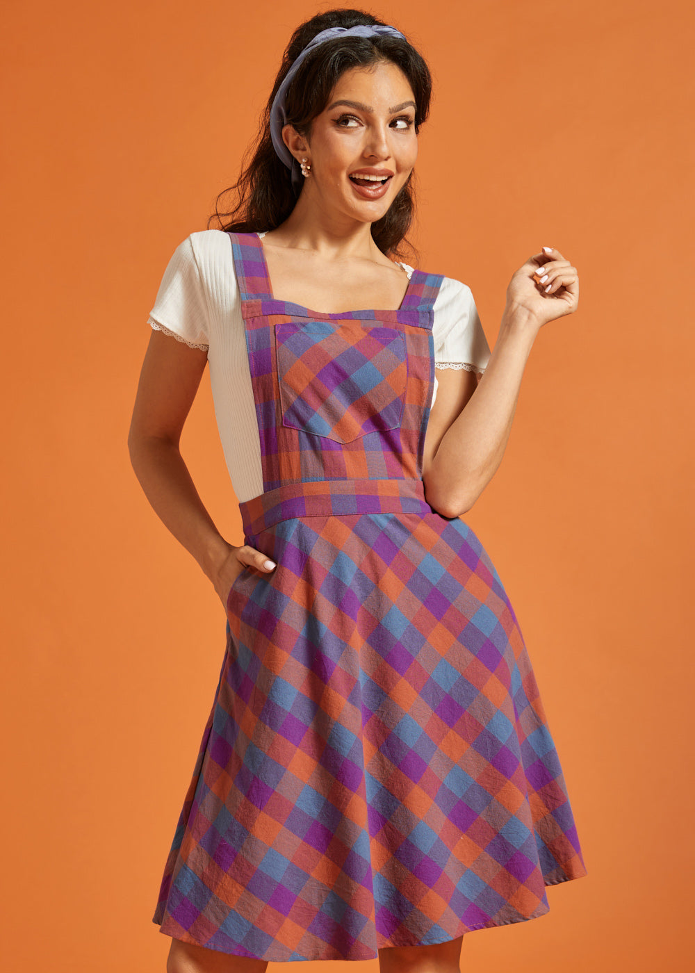 Record Spinner Pinafore Dress