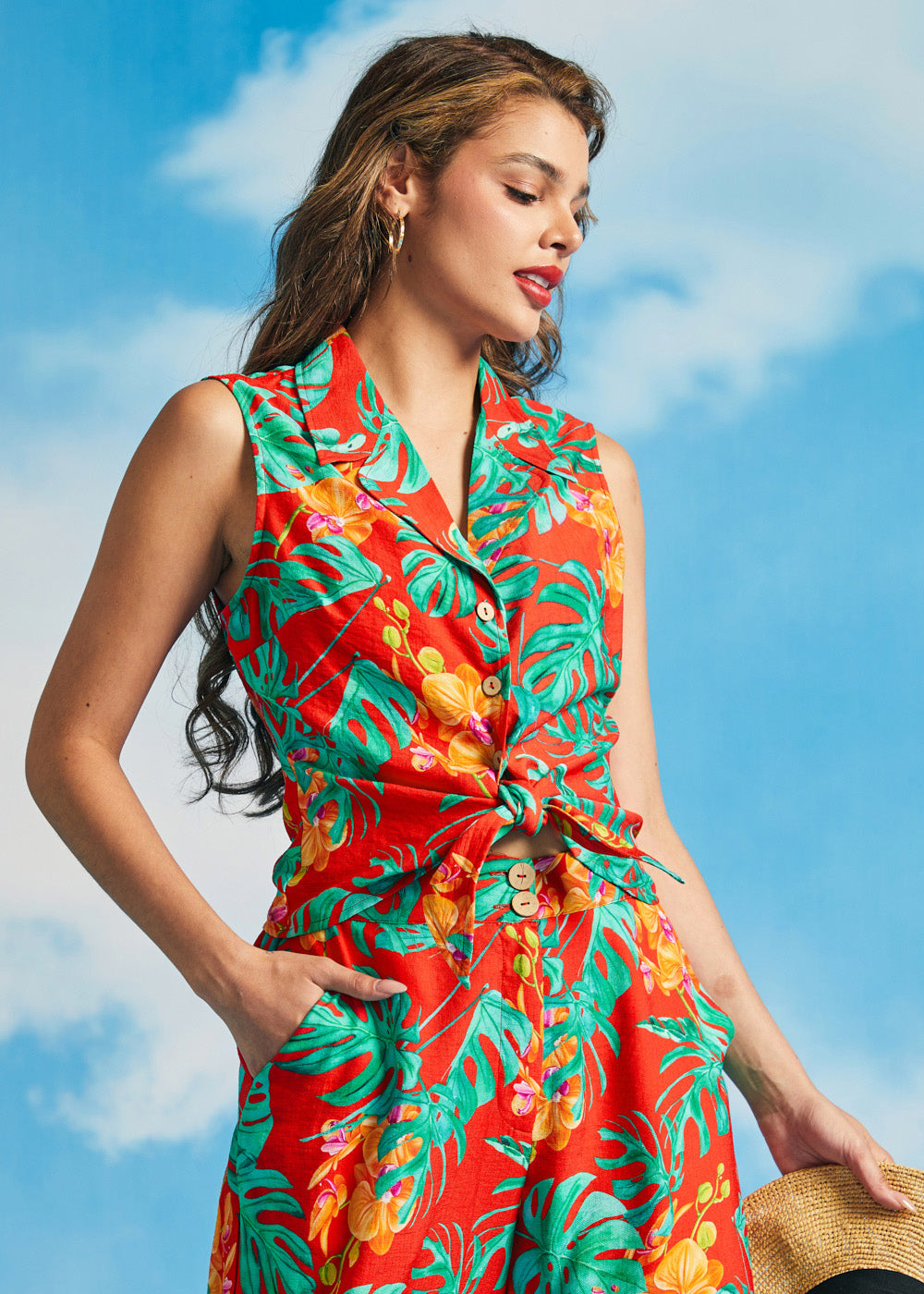 Feel the Morning Breeze Convertible Collar Shirt