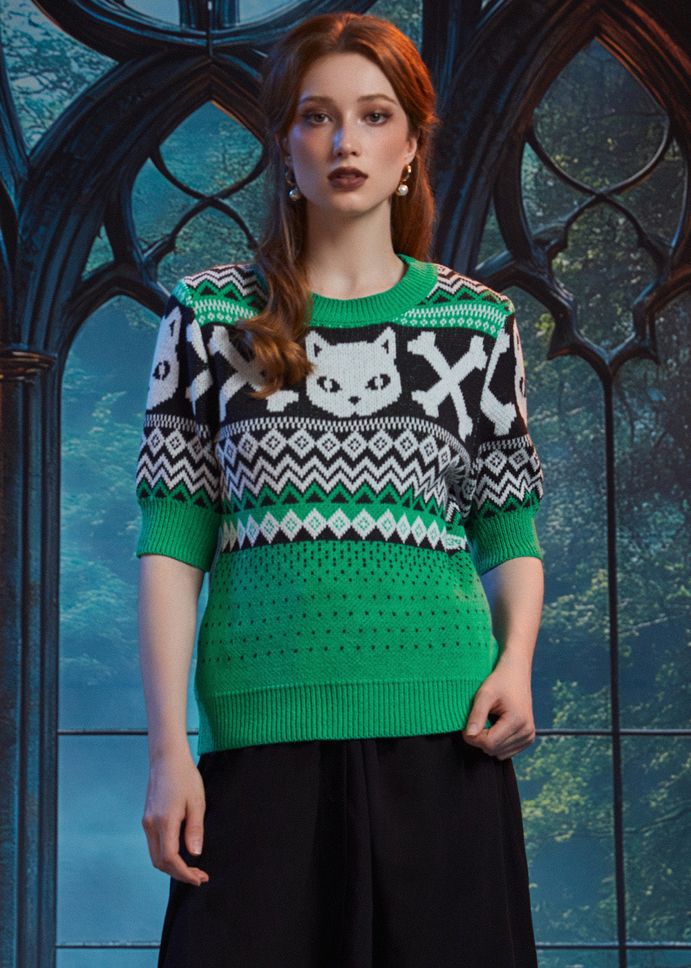 Midnight Familiar Fair Isle Sweater