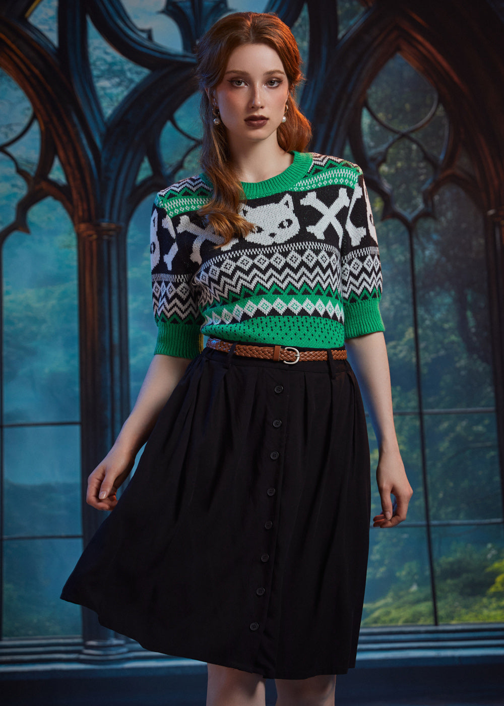Midnight Familiar Fair Isle Sweater