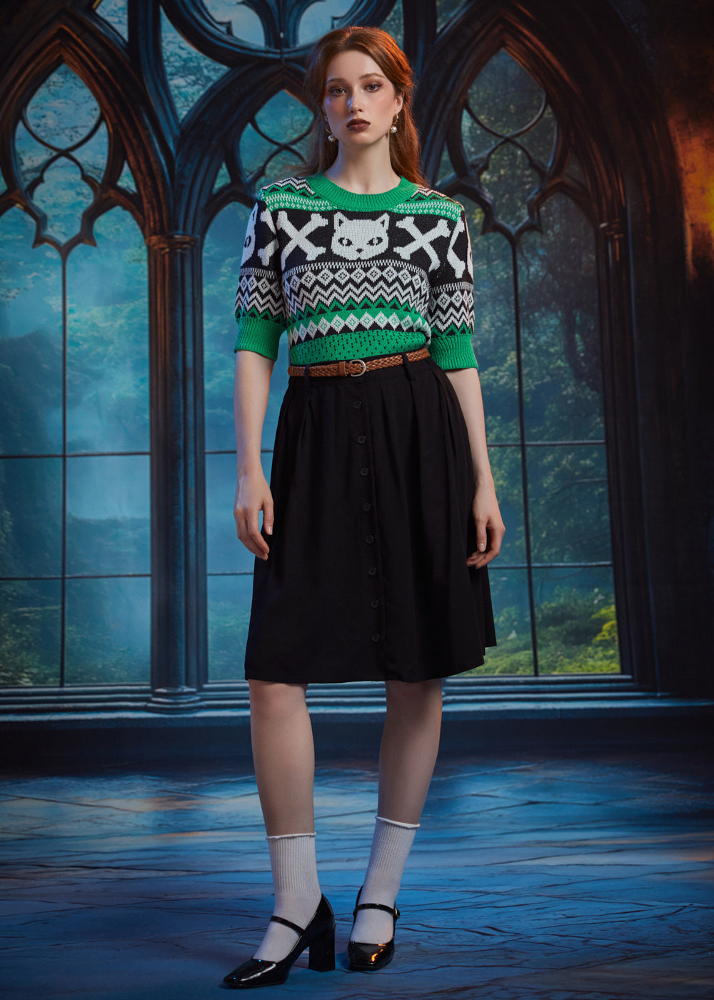 Midnight Familiar Fair Isle Sweater