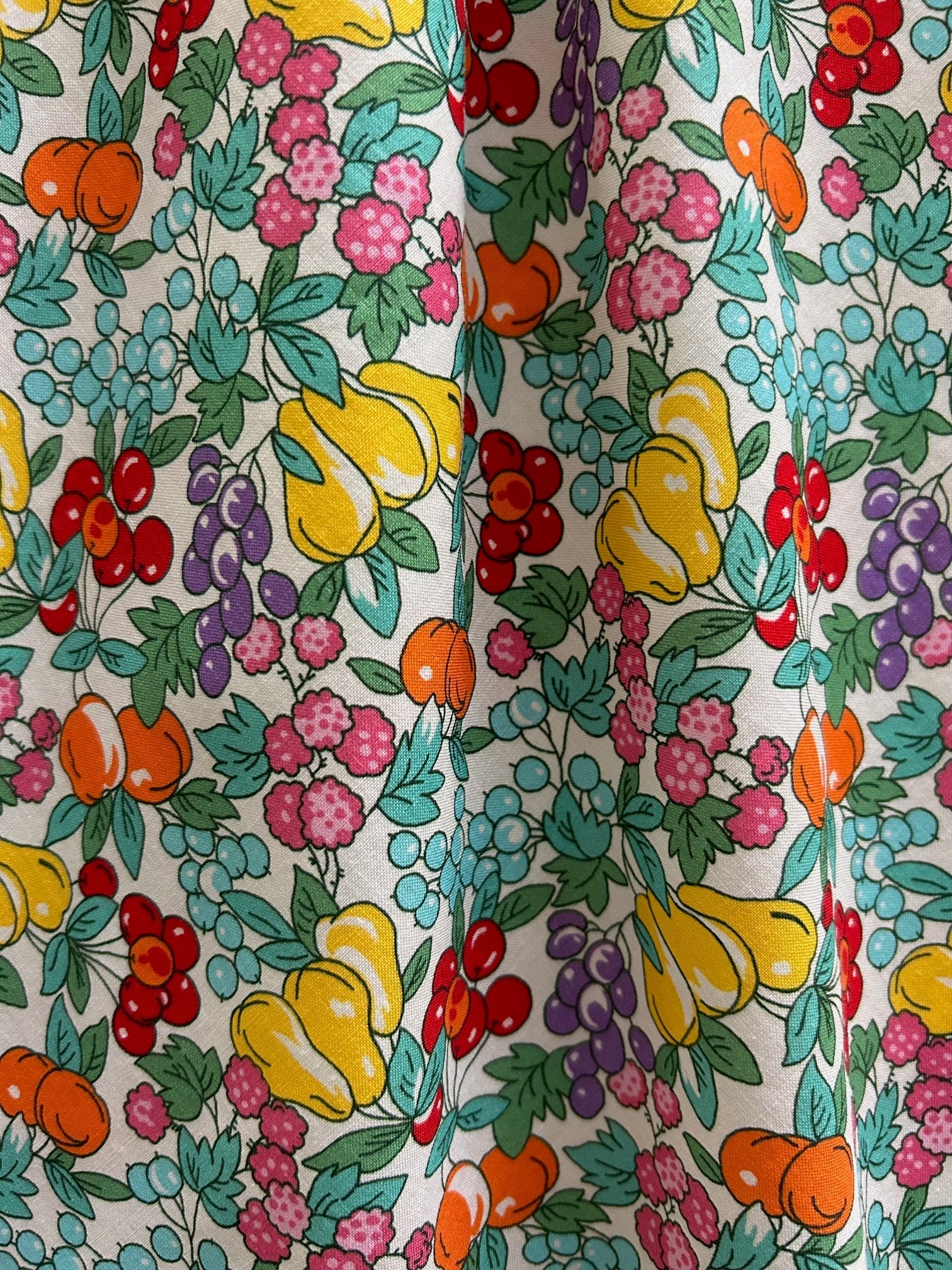 50s Style Cotton Midi Swing Dress - Farmer's Market