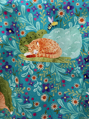 Stretch Cotton Skater Dress Cats