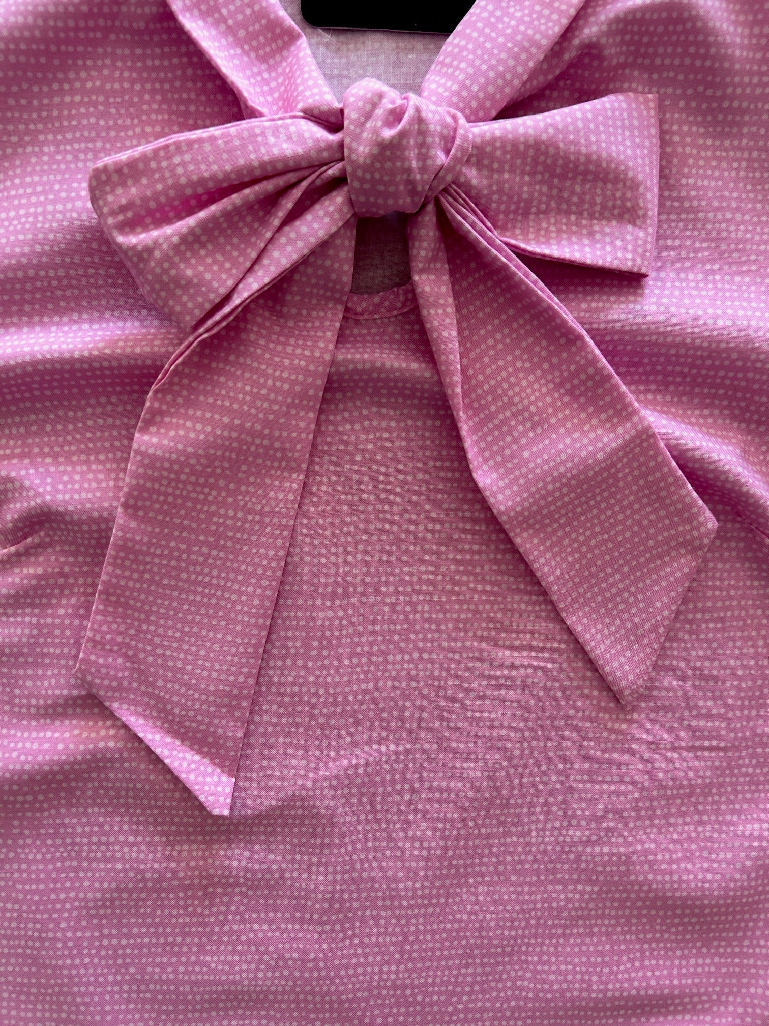 Vintage Style Bow Top in Pink Dots