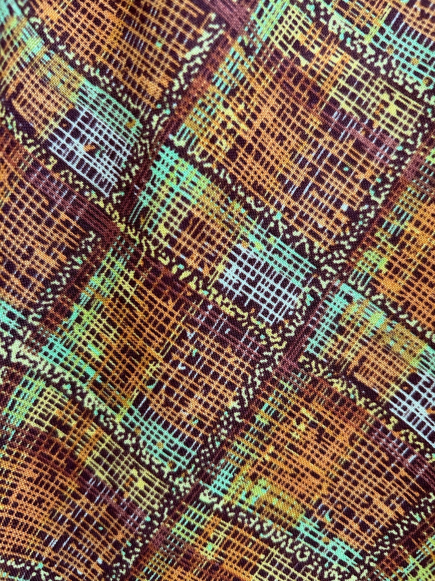 Doris 100% Cotton Skirt - Rust Plaid
