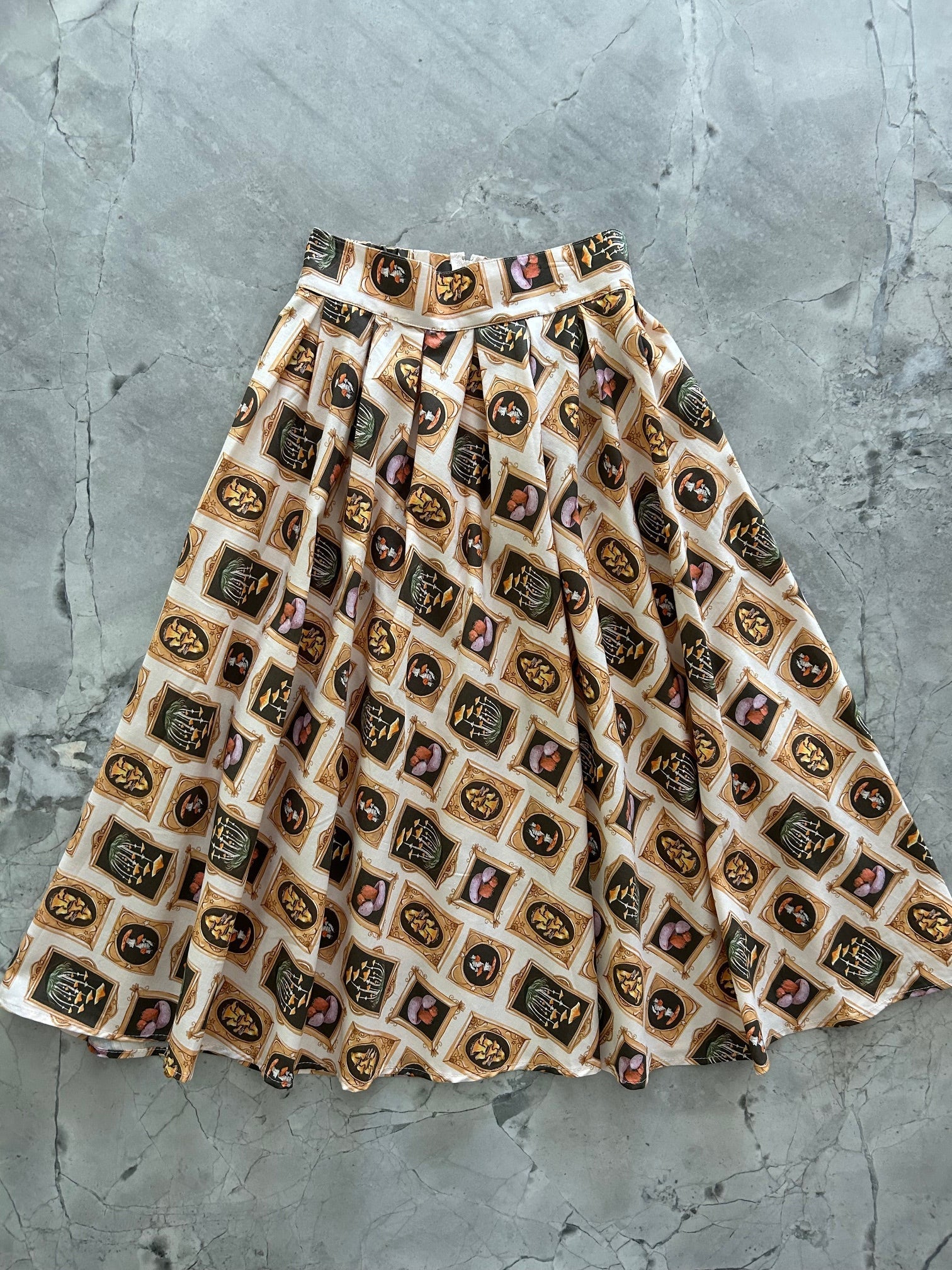 Doris 100% Cotton Skirt - Mushrooms