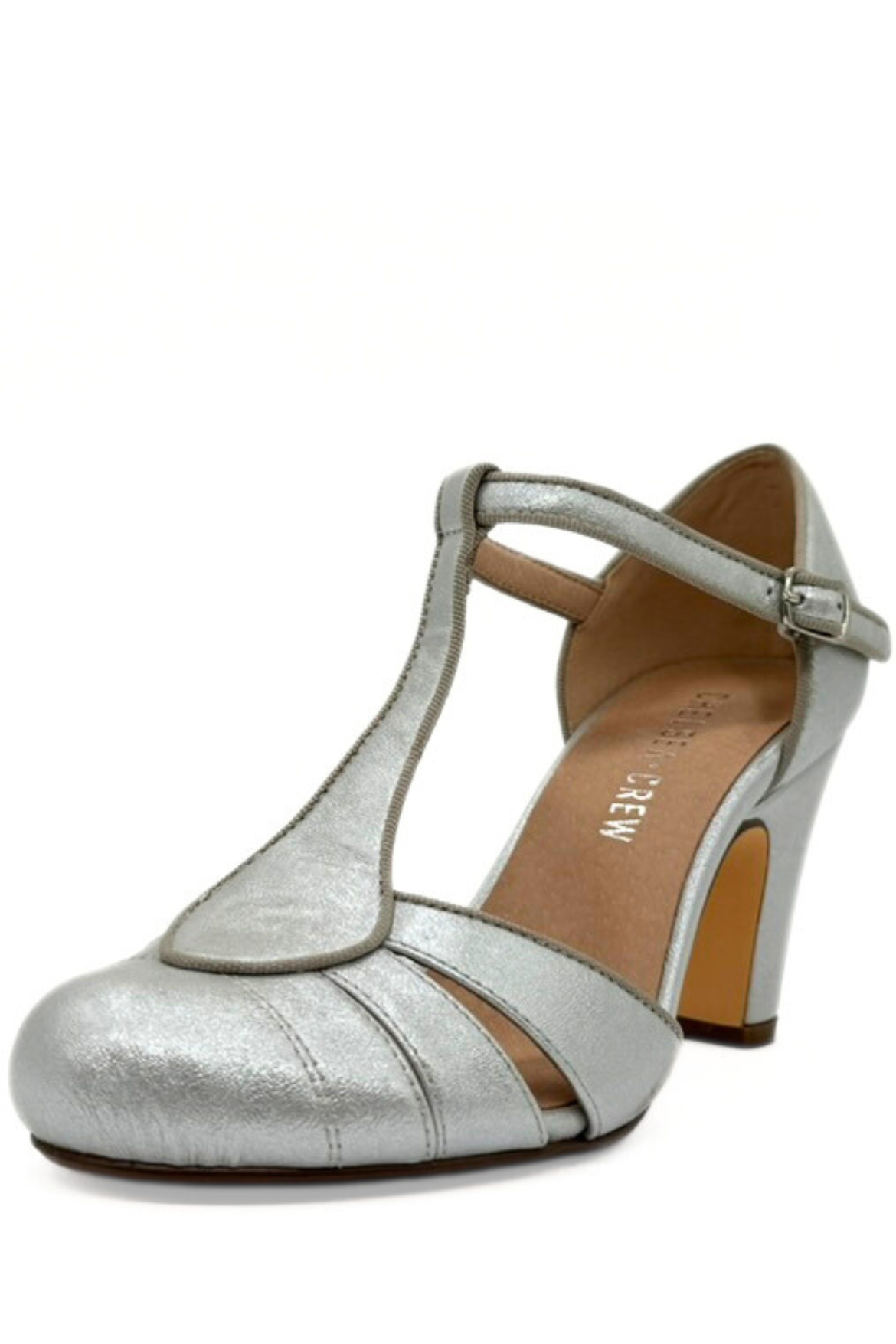 Mulberry Metallic T-Strap Heels