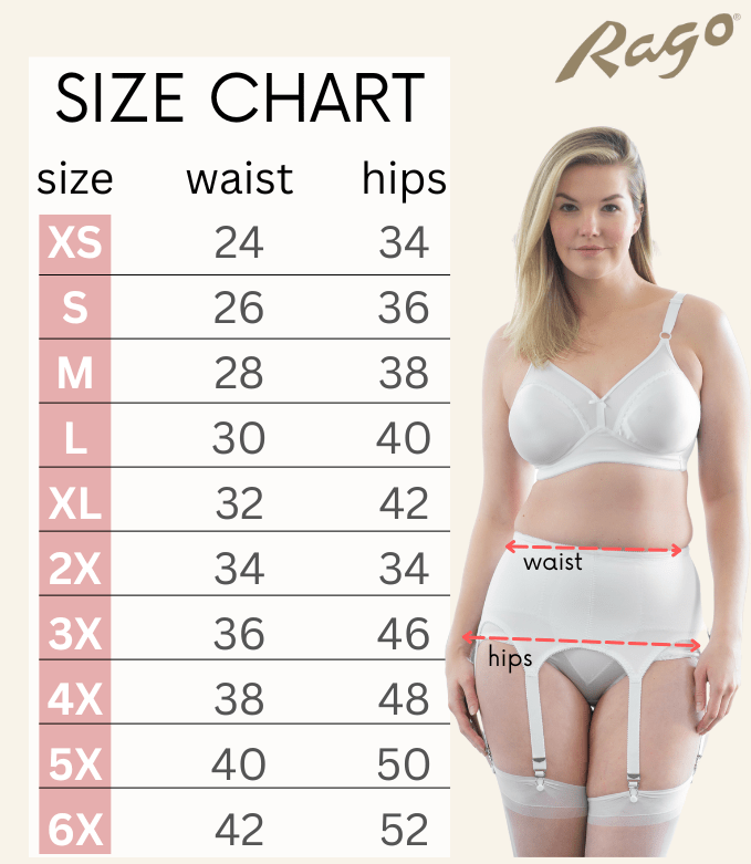 Garter Belt with Six Metal Garters | Moderate Shaping & Tummy Control | Style 72522