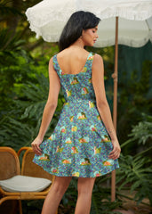 Stretch Cotton Skater Dress Cats