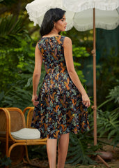 Vintage Style Mini Dress Birds of a Feather