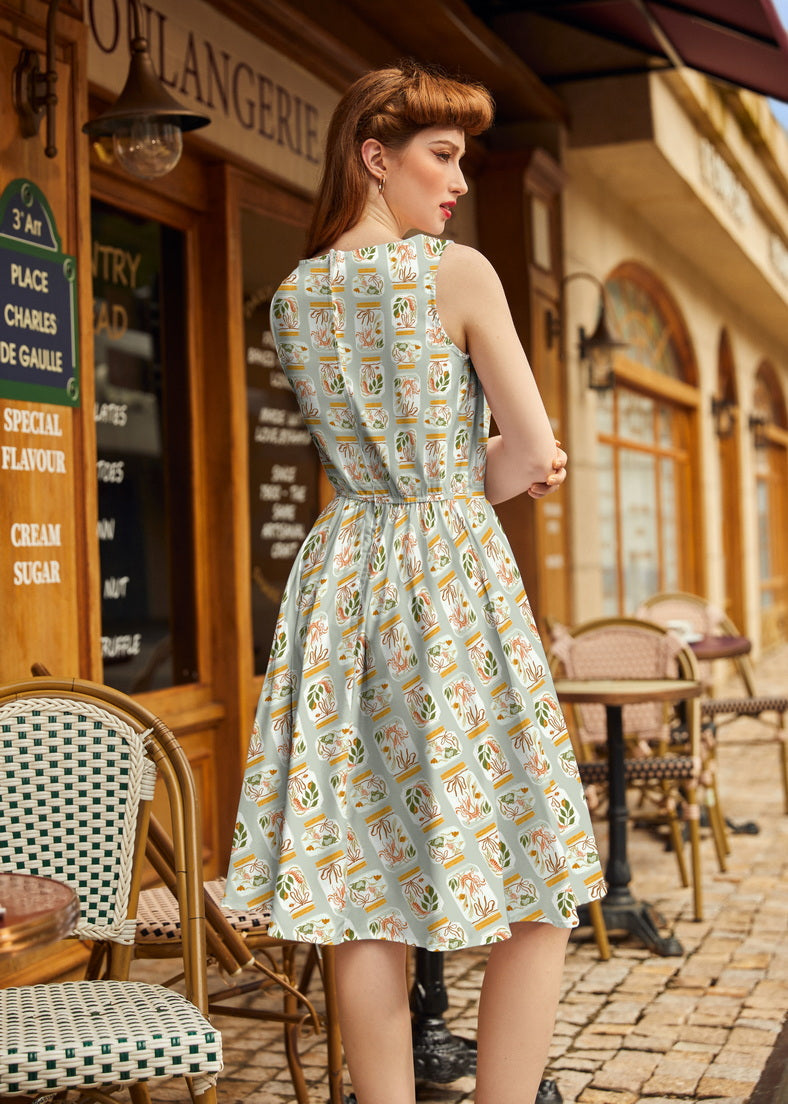 Vintage Style Midi Dress Jars