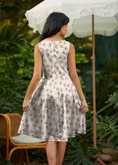 Vintage Style Midi Dress Cows