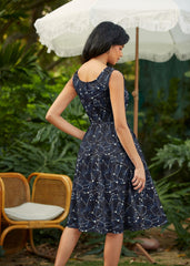 Retro Fit & Flare Dress Glow in the Dark Constellations