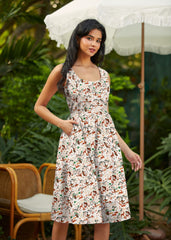 Retro Fit & Flare Dress Campsite