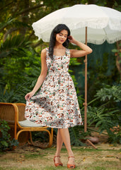 Retro Fit & Flare Dress Campsite