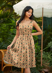 Retro Fit & Flare Dress Woodland Scout