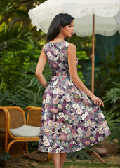 Vintage Style Midi Dress Floral