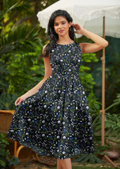 Vintage Style Midi Dress Firefly