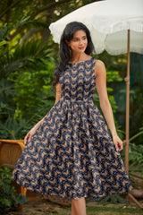 Vintage Style Midi Dress Moths