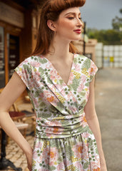 Greta Surplice Dress Pink Floral