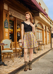 Bees & Dandelions Skater Skirt