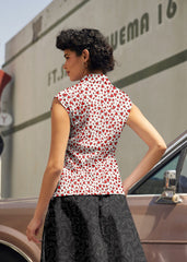 Vintage Style Bow Top in Hearts