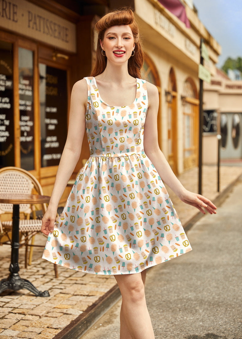 Shorter Length Retro Fit & Flare Dress Snacks
