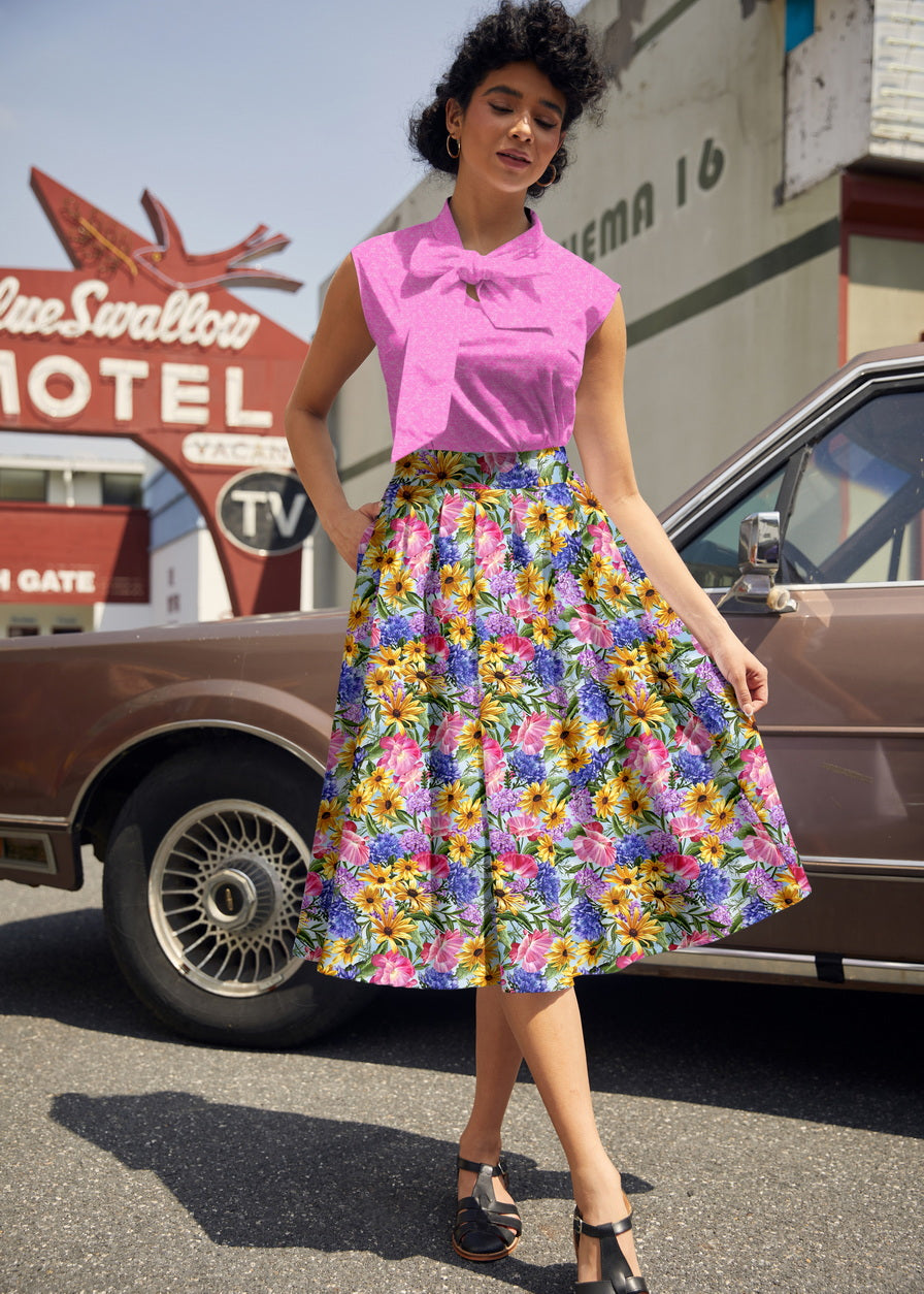 Doris 100% Cotton Skirt - Floral
