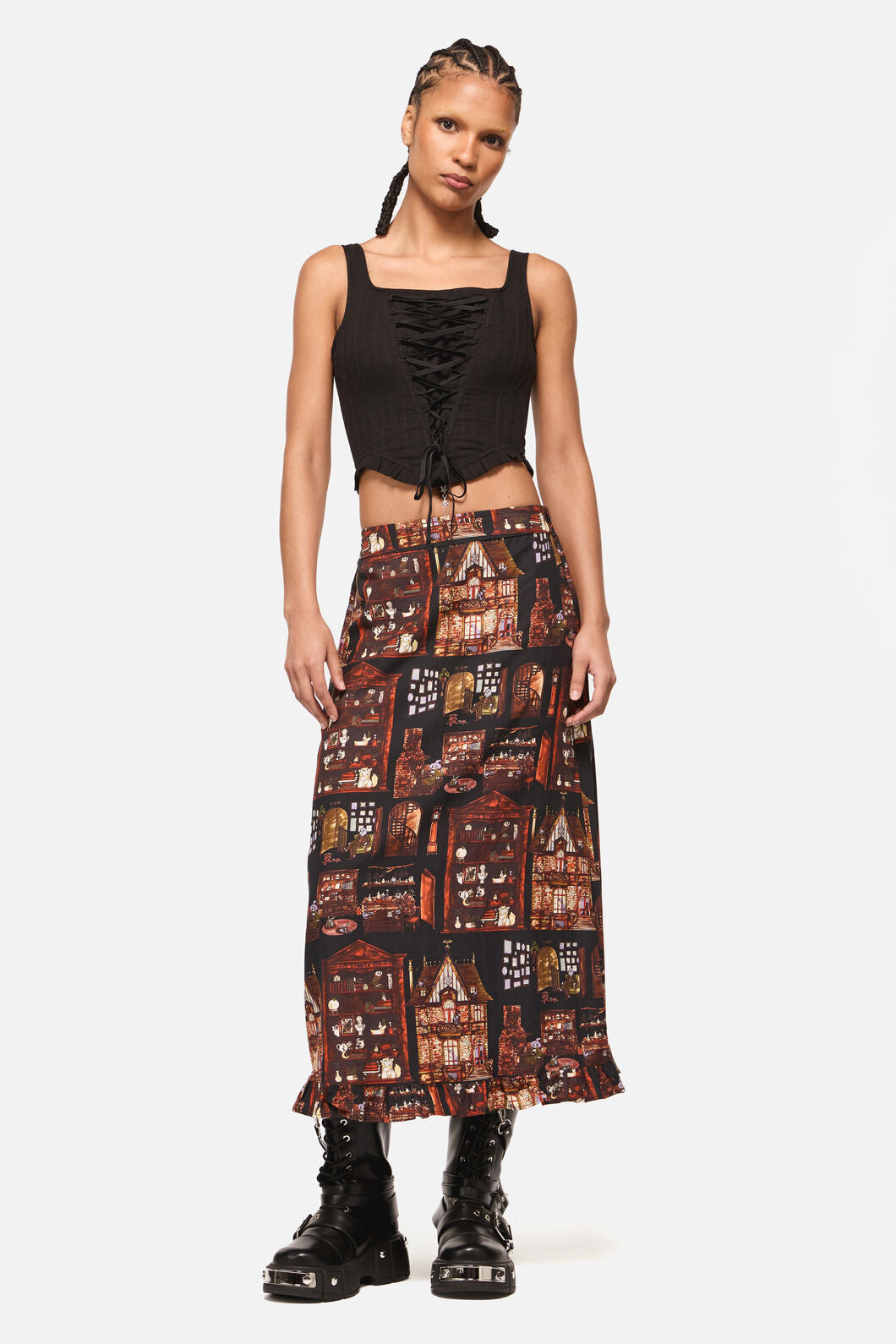 Covenstead Goth Midi Skirt